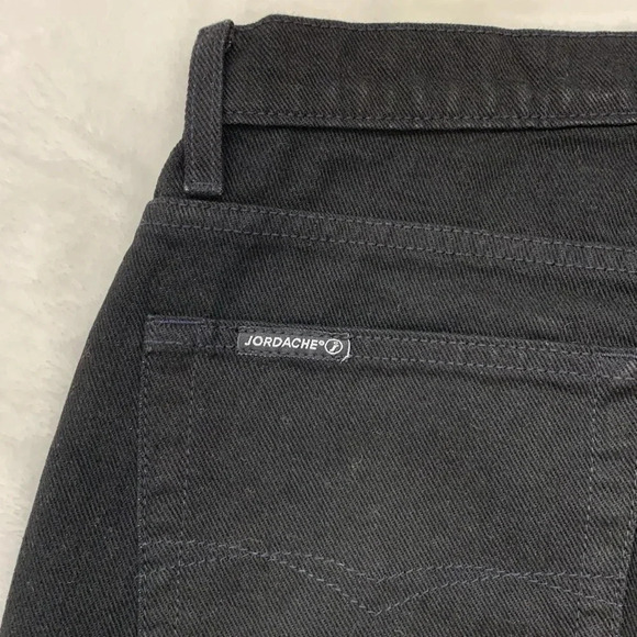 JORDACHE Vintage Y2K Black High Rise Tapered Leg Jeans No Stretch 13/14 Short - Picture 10 of 15